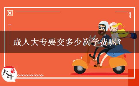 成人大專要交多少次學(xué)費呢？