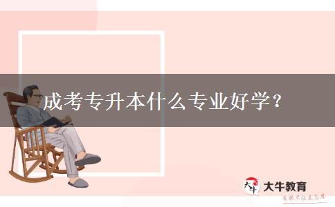 成考專升本什么專業(yè)好學(xué)？