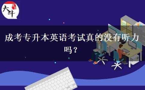 成考專升本英語考試真的沒有聽力嗎？