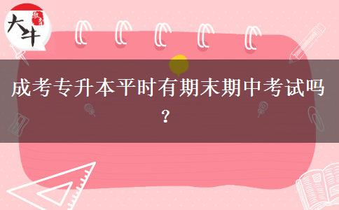 成考專升本平時有期末期中考試嗎？