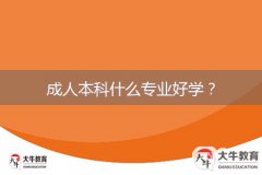 成人本科什么專業(yè)好學(xué)？
