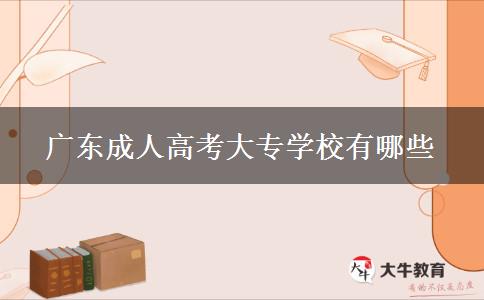 廣東成人高考大專學校有哪些