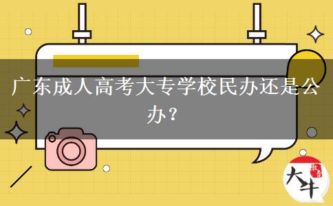 廣東成人高考大專學(xué)校民辦還是公辦？