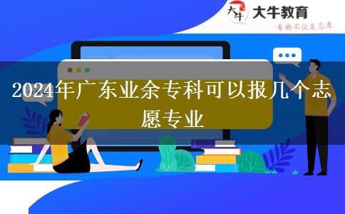 2024年廣東業(yè)余專科可以報幾個志愿專業(yè)