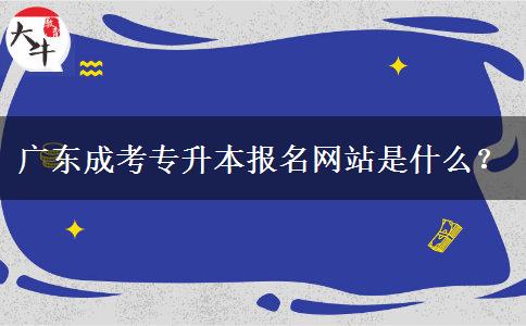 廣東成考專升本報名網(wǎng)站是什么？