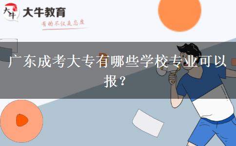 廣東成考大專有哪些學(xué)校專業(yè)可以報(bào)？