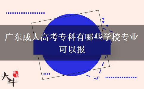 廣東成人高考專科有哪些學校專業(yè)可以報