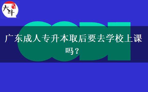 廣東成人專升本取后要去學(xué)校上課嗎？