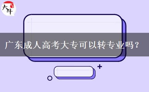 廣東成人高考大專可以轉(zhuǎn)專業(yè)嗎？