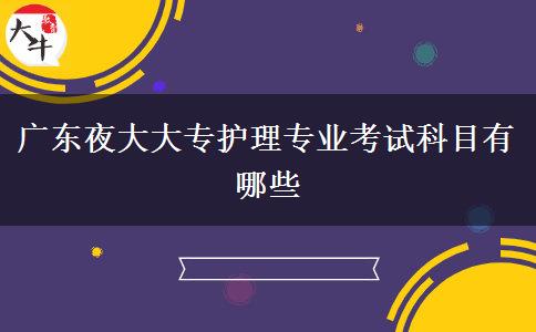 廣東夜大大專(zhuān)護(hù)理專(zhuān)業(yè)考試科目有哪些