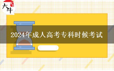 2024年成人高考?？茣r候考試