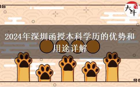 在深圳函授本科學(xué)歷能干什么？（2024年最新整理）