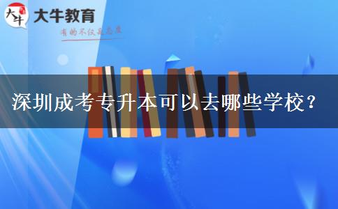 深圳成考專升本可以去哪些學校？