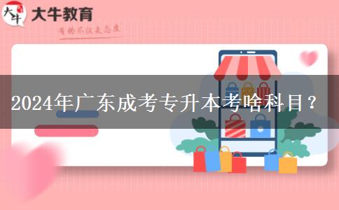 2024年廣東成考專升本考啥科目？