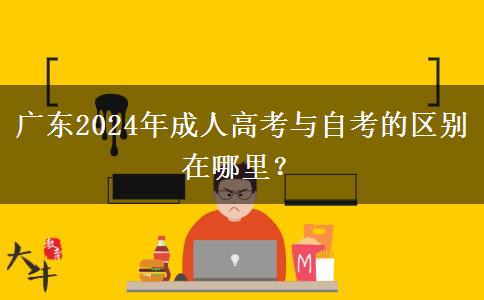 廣東2024年成人高考與自考的區(qū)別在哪里？