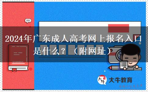 2024年廣東成人高考網(wǎng)上報(bào)名入口是什么？（附網(wǎng)址）