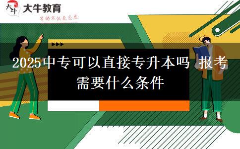 2025中?？梢灾苯訉Ｉ締?報(bào)考需要什么條件