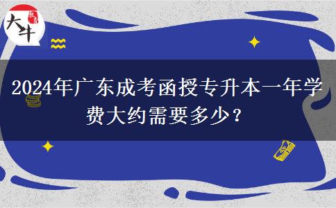 2024年廣東成考函授專升本一年學(xué)費(fèi)大約需要多少？