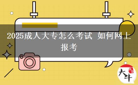 2025成人大專(zhuān)怎么考試 如何網(wǎng)上報(bào)考