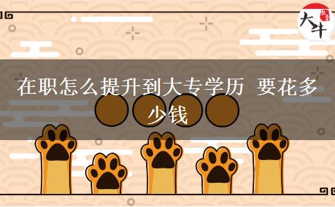 在職怎么提升到大專學(xué)歷 要花多少錢(qián)