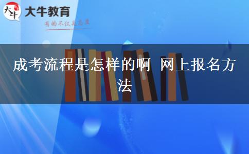 成考流程是怎樣的啊 網(wǎng)上報名方法