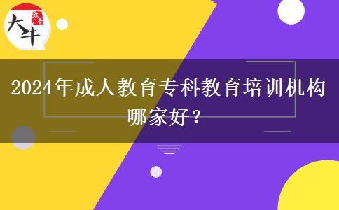 2024年成人教育專科教育培訓(xùn)機(jī)構(gòu)哪家好？