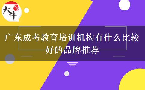 廣東成考教育培訓機構有什么比較好的品牌推薦