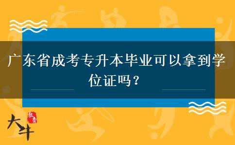 廣東省成考專升本畢業(yè)可以拿到學(xué)位證嗎？