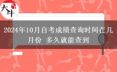 2024年10月自考成績(jī)查詢時(shí)間在幾月份 多久就能查到