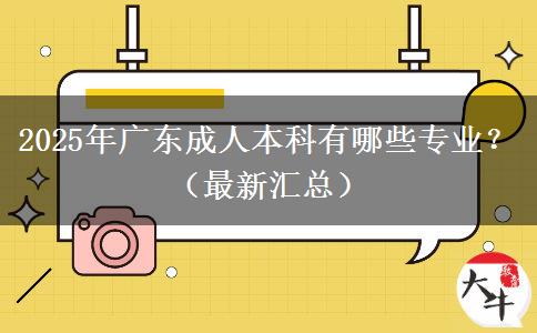 2025年廣東成人本科有哪些專業(yè)？（最新匯總）