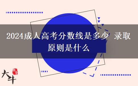 2024成人高考分數(shù)線是多少 錄取原則是什么