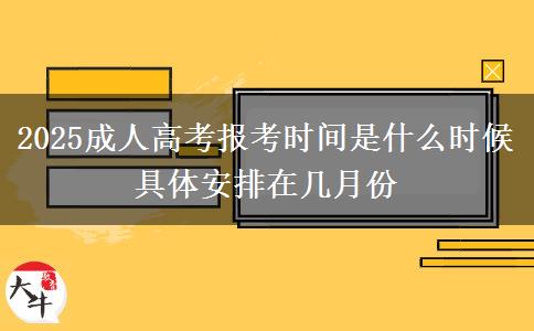 2025成人高考報(bào)考時(shí)間是什么時(shí)候 具體安排在幾月份