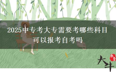 2025中?？即髮Ｐ枰寄男┛颇?可以報考自考嗎