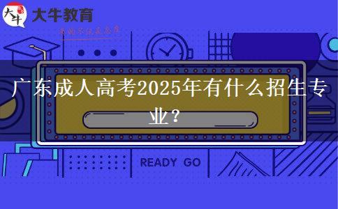 廣東成人高考2025年有什么招生專業(yè)？
