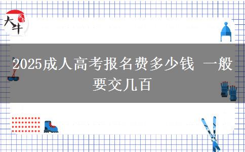 2025成人高考報(bào)名費(fèi)多少錢(qián) 一般要交幾百