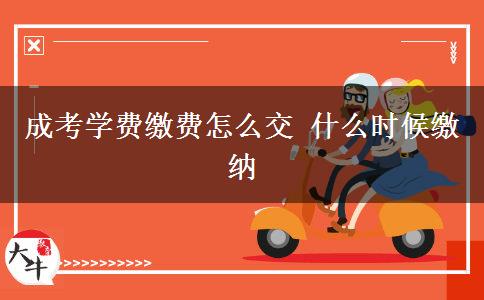 成考學(xué)費(fèi)繳費(fèi)怎么交 什么時(shí)候繳納