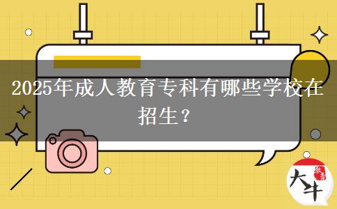 2025年成人教育?？朴心男W(xué)校在招生？