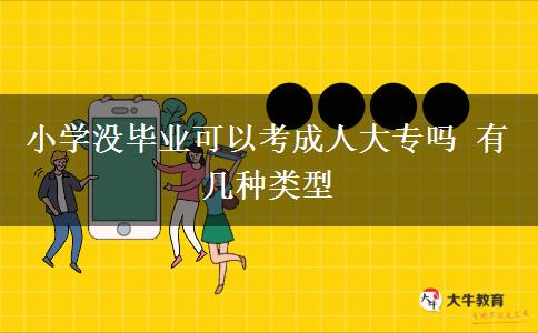 小學(xué)沒(méi)畢業(yè)可以考成人大專嗎 有幾種類型