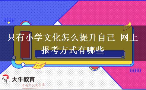 只有小學文化怎么提升自己 網(wǎng)上報考方式有哪些