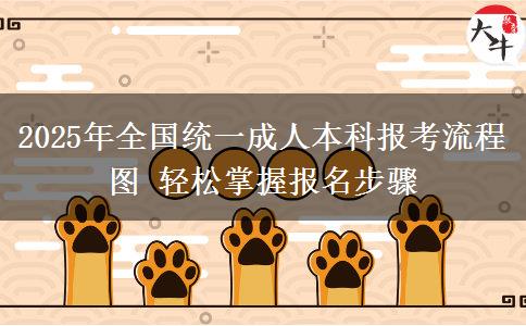 2025年全國統(tǒng)一成人本科報(bào)考流程圖 輕松掌握報(bào)名步驟