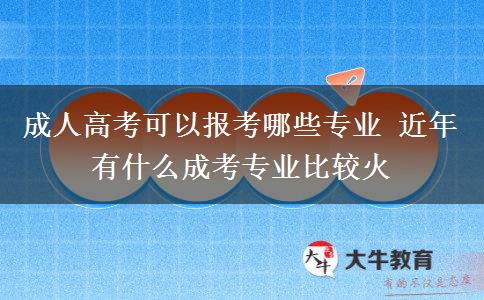 成人高考可以報考哪些專業(yè) 近年有什么成考專業(yè)比較火
