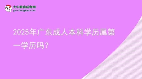 2025年廣東成人本科學歷屬第一學歷嗎？圖片