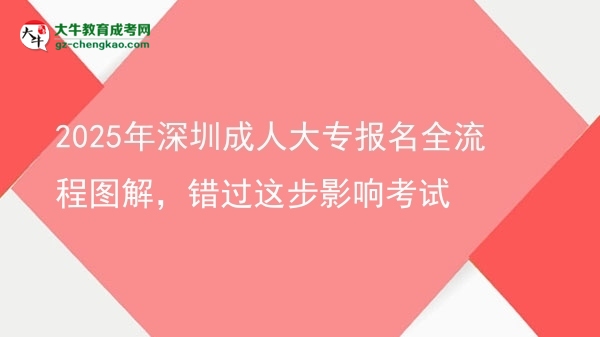 2025年深圳成人大專報(bào)名全流程圖解，錯(cuò)過這步影響考試圖片