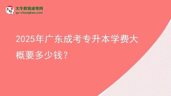 2025年廣東成考專升本學費大概要多少錢？圖片