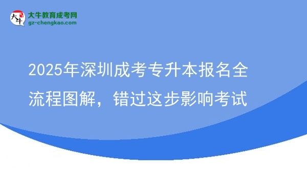 2025年深圳成考專升本報(bào)名全流程圖解，錯(cuò)過這步影響考試圖片